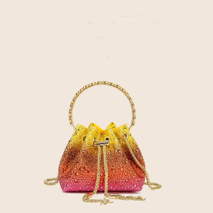 Rhinestone Ombre Bucket Bag - Festigal
