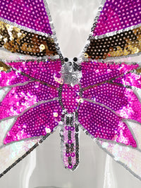 Sequin Butterfly Crop Top - Festigal