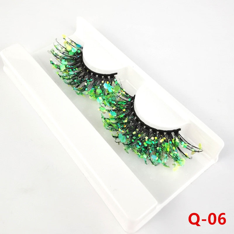 Luminous Sequin False Eye Lashes - Festigal