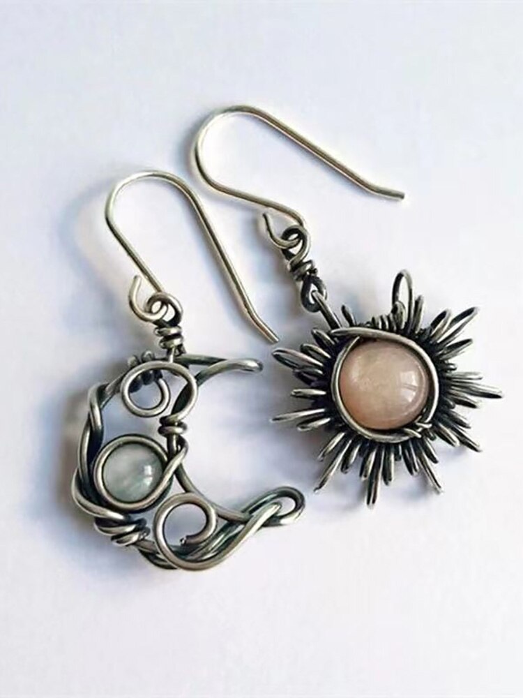 Sun and Moon Drop Earrings - Festigal