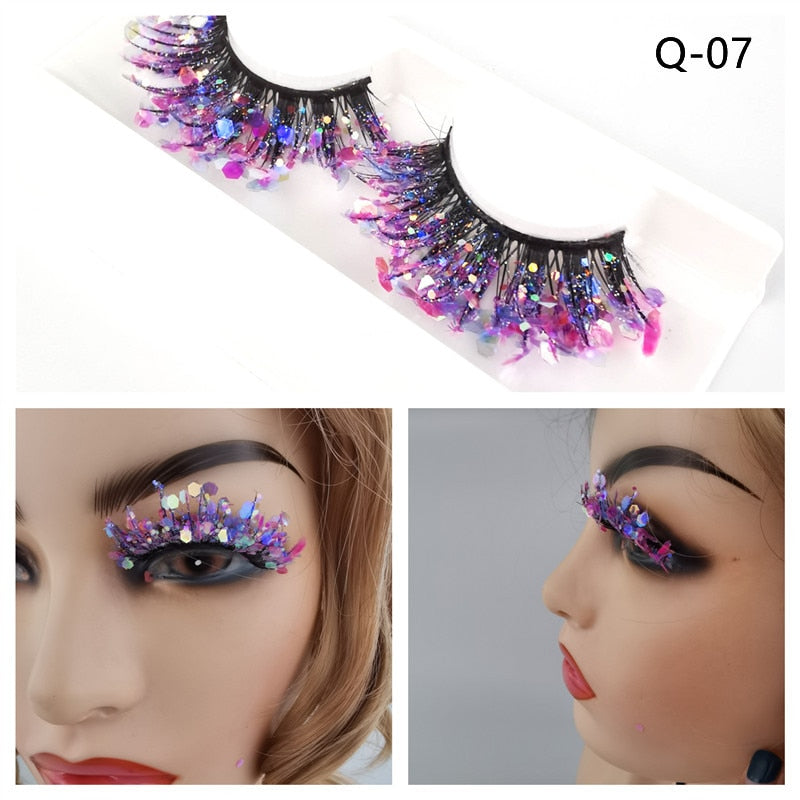 Luminous Sequin False Eye Lashes - Festigal