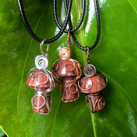 Wire Wrapped Mushroom Necklace