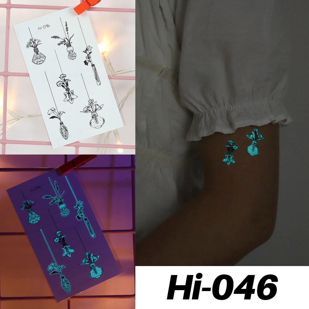 Blue Luminous Tattoo Stickers - Festigal