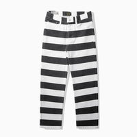 Monochrome Striped Canvas Trousers
