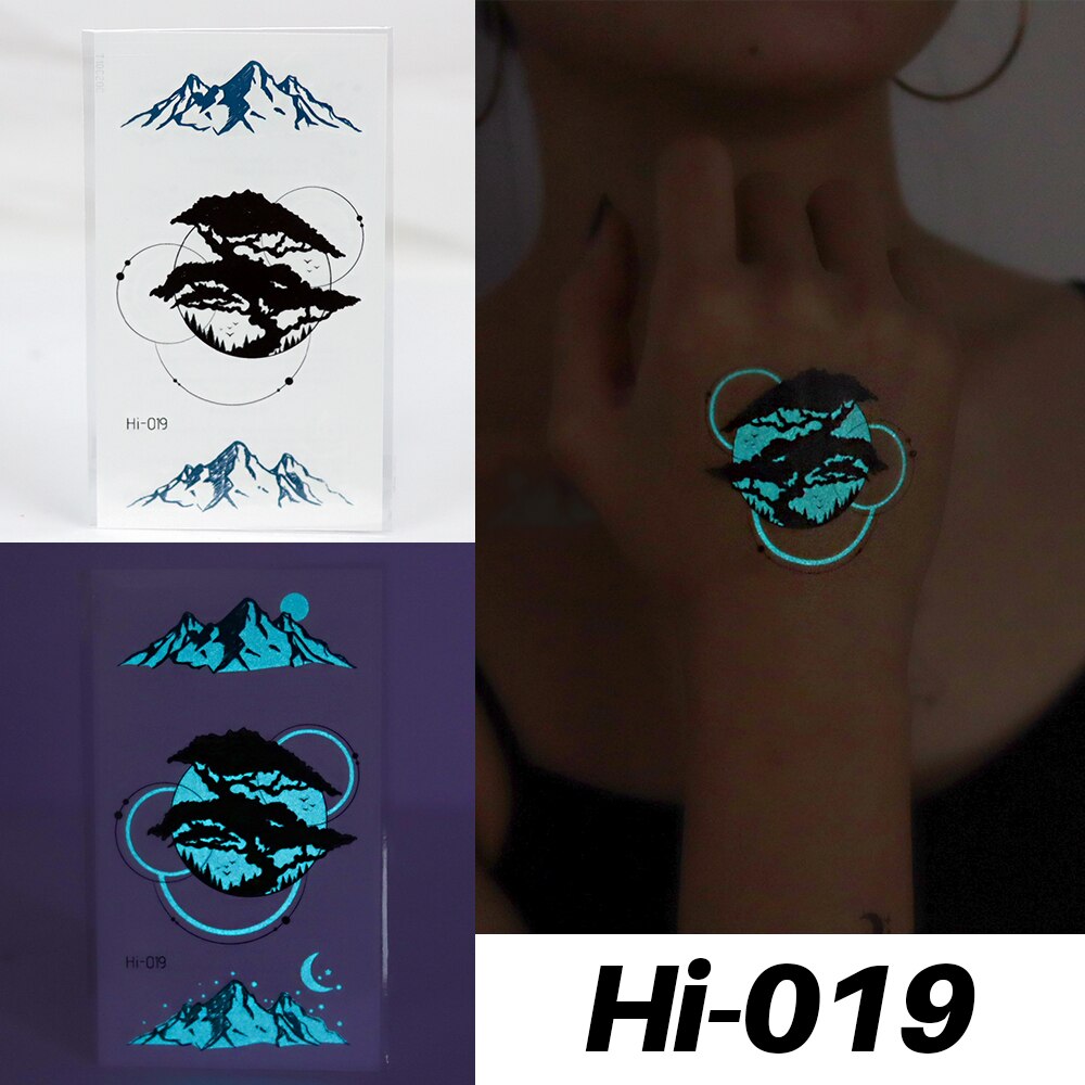 Blue Luminous Tattoo Stickers - Festigal