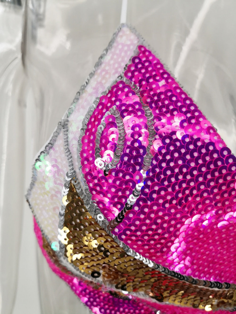 Sequin Butterfly Crop Top - Festigal