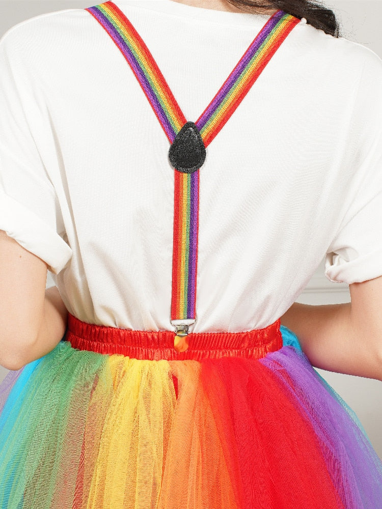 Rainbow Tulle Skater Skirt - Festigal
