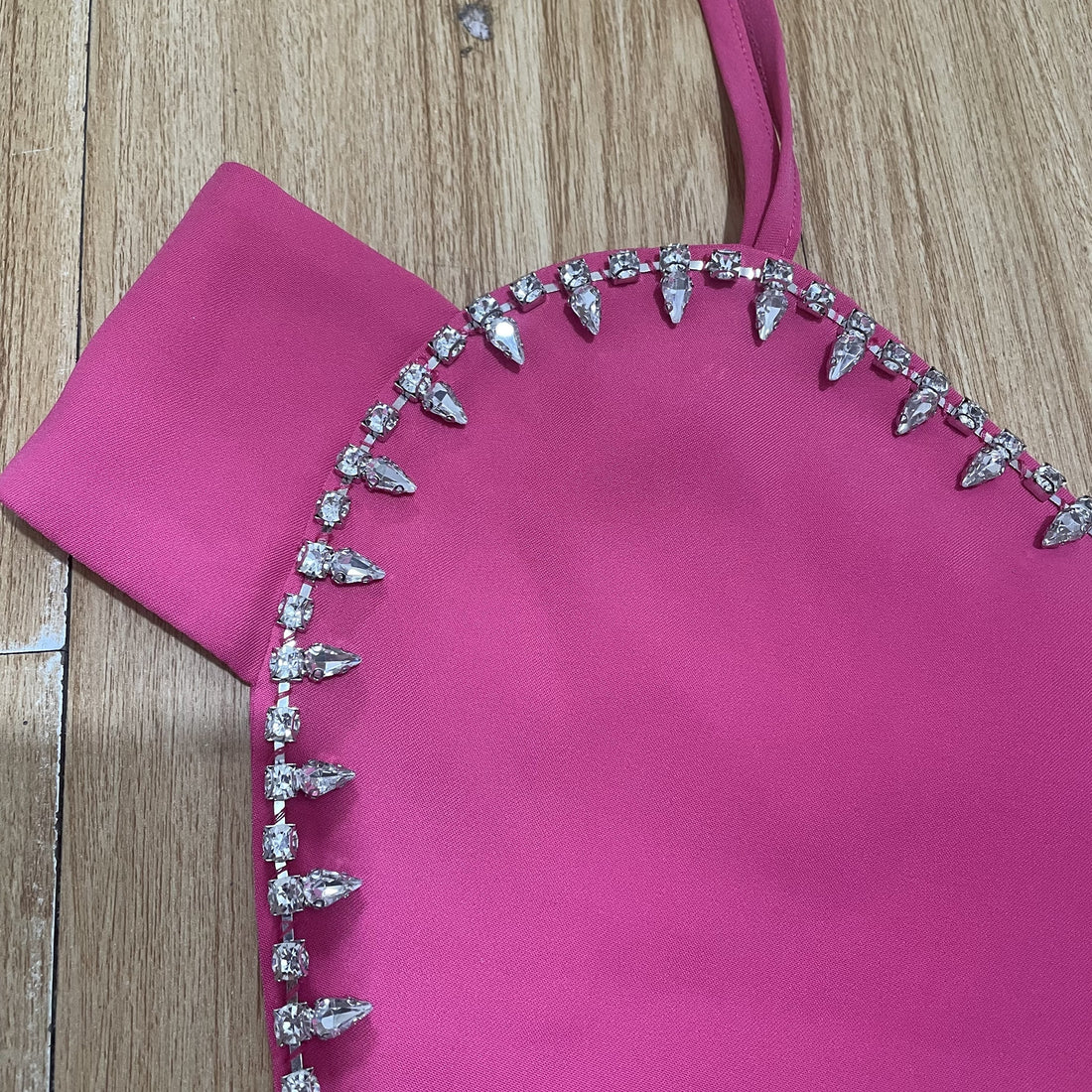 Heart Shaped Rhinestone Crop Top - Festigal