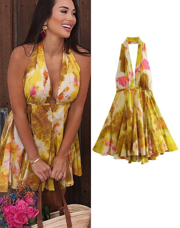 Marilyn Tie Dye Skater Dress - Festigal