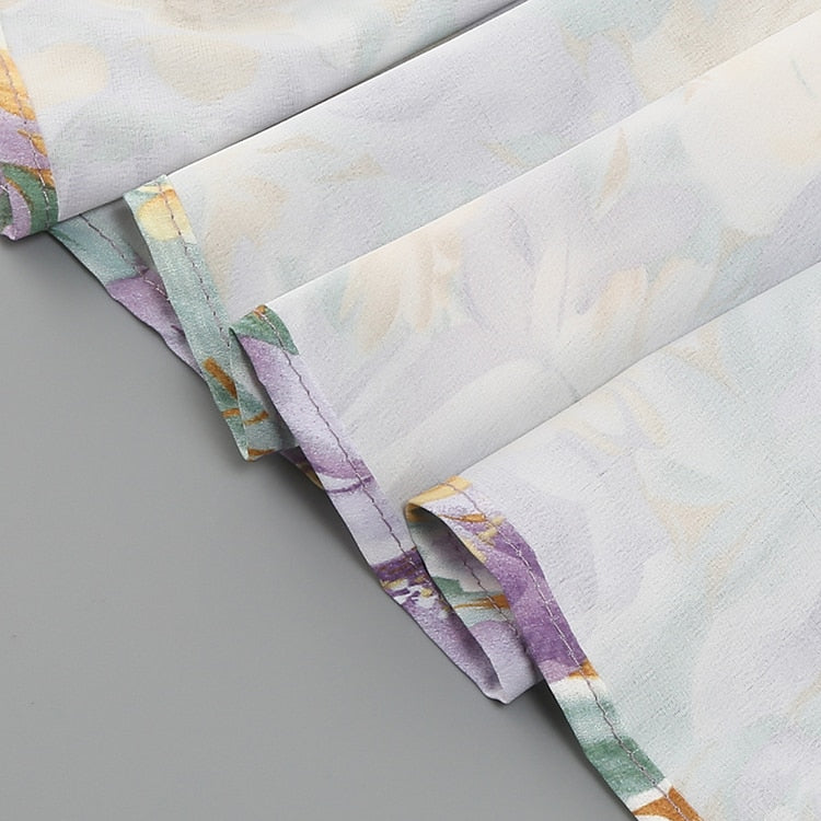 Floral Chain Belt Maxi Dress - Festigal