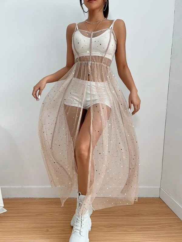 Transparent Mesh Dress - Festigal
