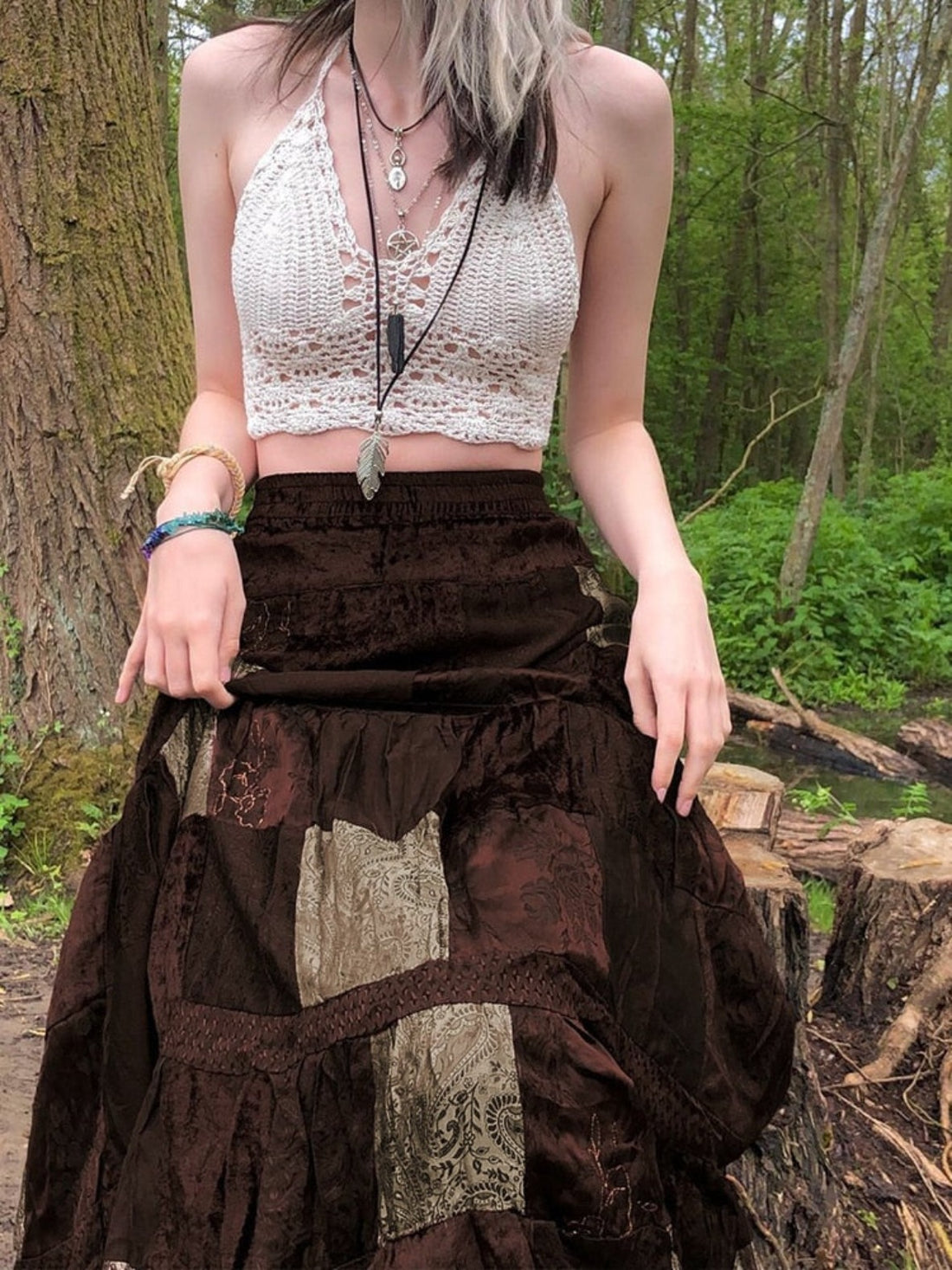 Long Velvet Autumn Skirt - Festigal