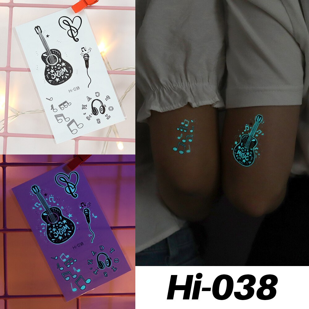 Blue Luminous Tattoo Stickers - Festigal
