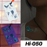 Blue Luminous Tattoo Stickers - Festigal