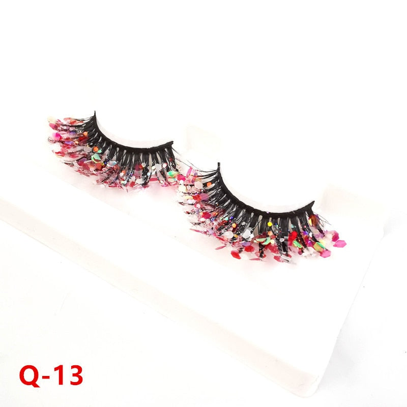 Luminous Sequin False Eye Lashes - Festigal