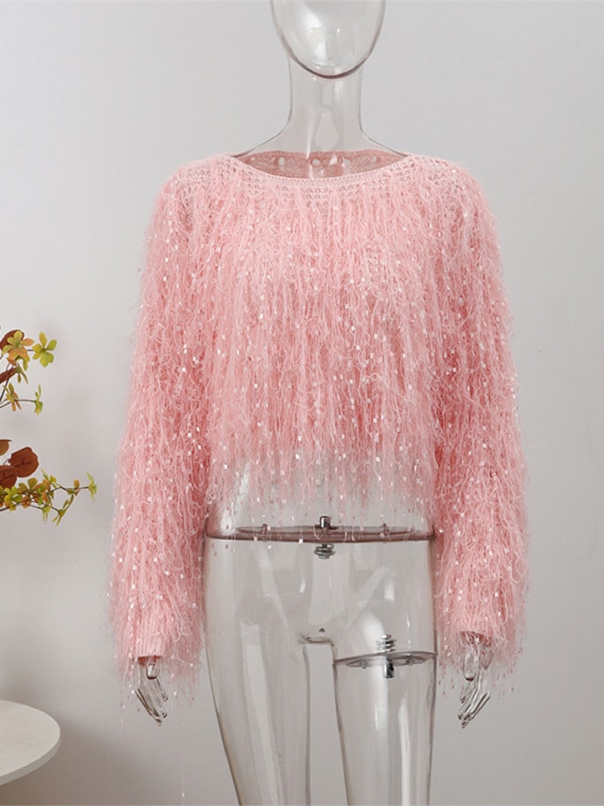 Shaggy Knitted Sparkly Jumper