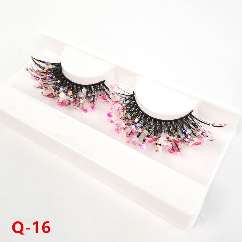 Luminous Sequin False Eye Lashes - Festigal
