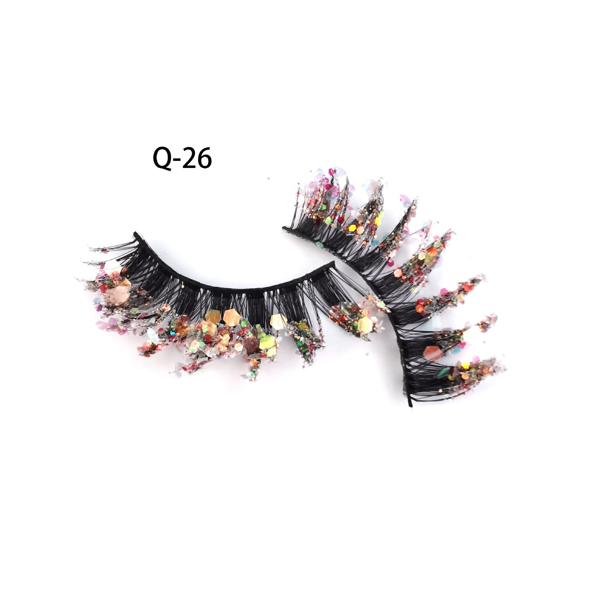 Luminous Sequin False Eye Lashes - Festigal