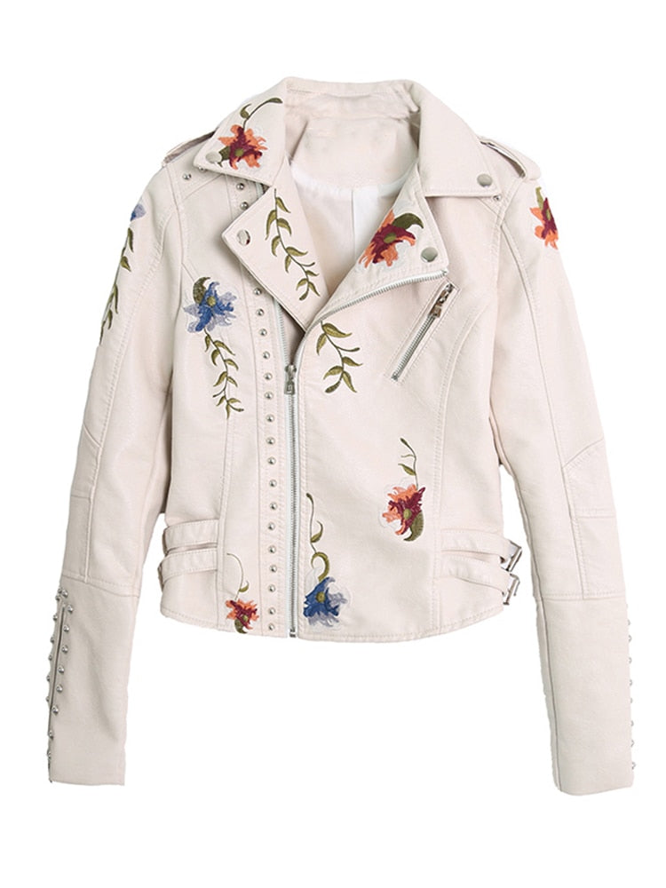 Bikers Jacket with a Floral Twist - Festigal