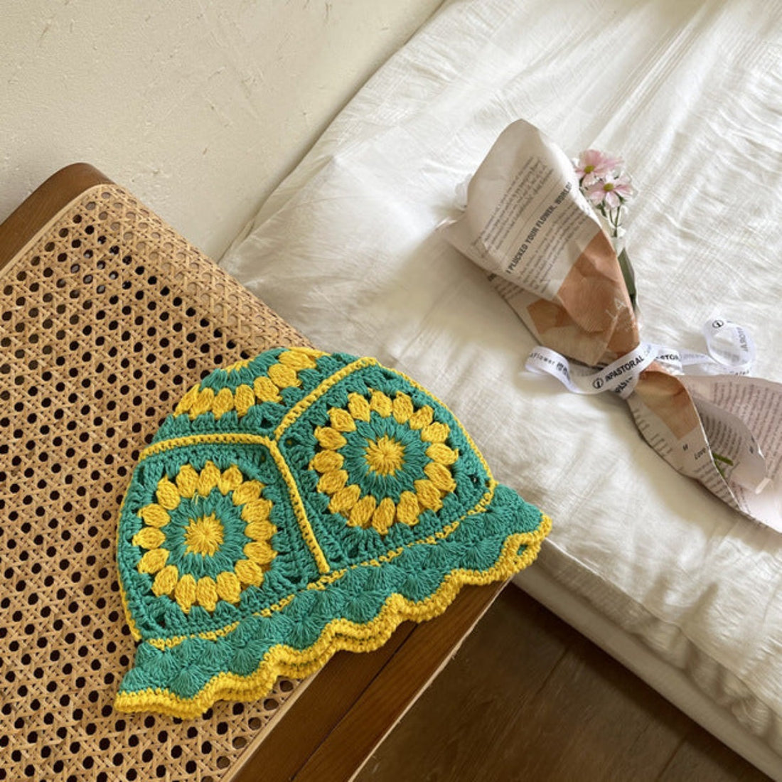 Crochet Flower Bucket Hat - Festigal