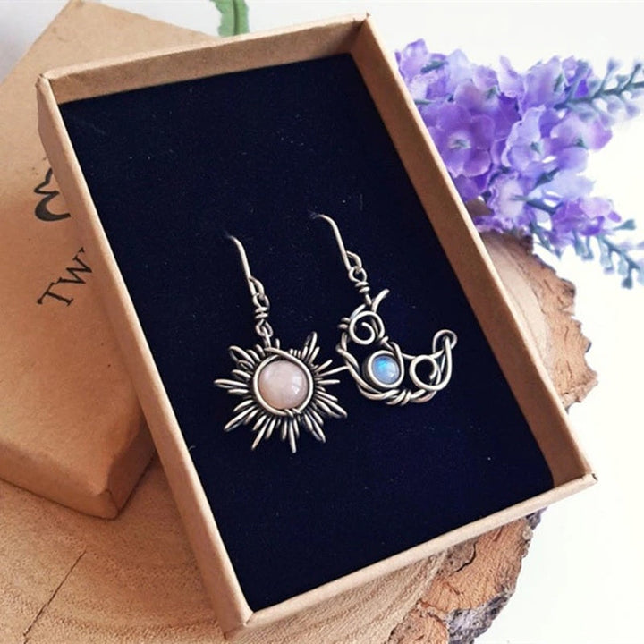 Sun and Moon Drop Earrings - Festigal