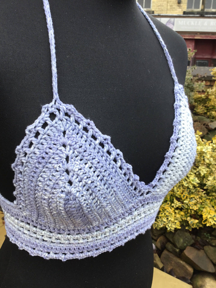 Handmade Crochet Festival Halter Top Bralette - Festigal