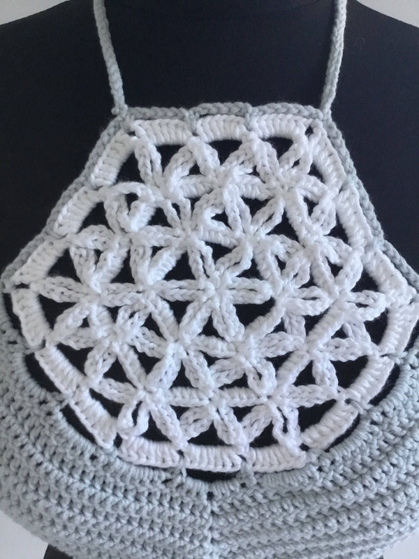 Handmade Crochet Festival Halter Top
