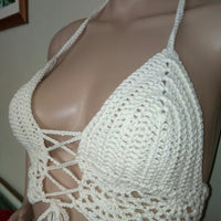 Handmade Crochet Bralette Lingerie Top.