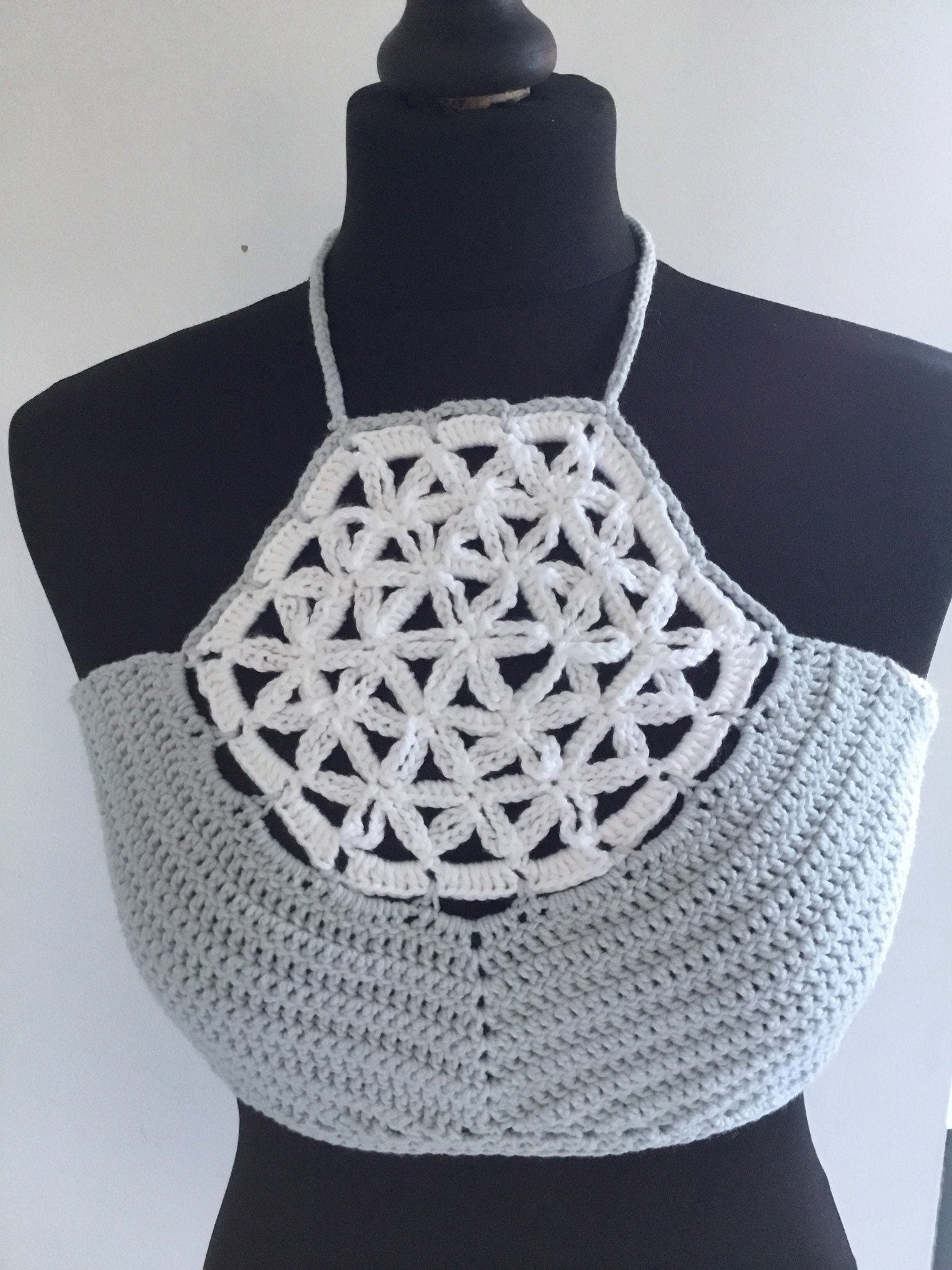 Crochet Festival Halter Top - Handmade - Festigal