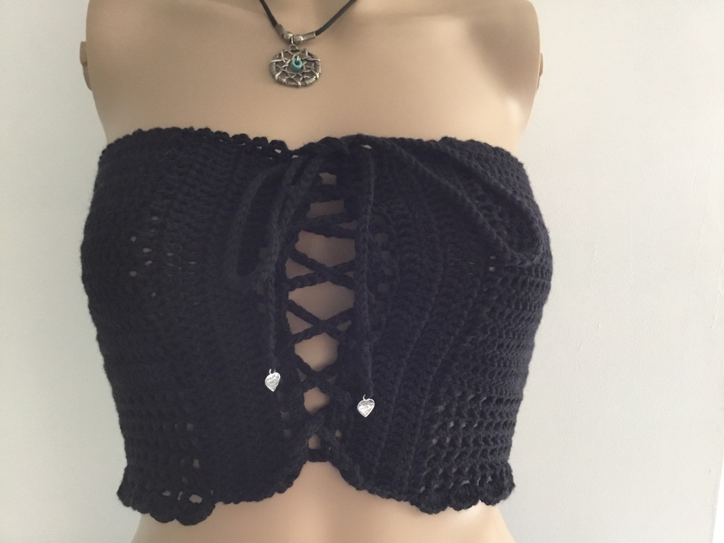 Basque Style Handmade Crochet Tube Top - Festigal