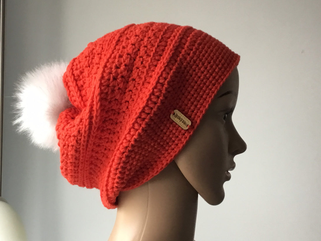 Handmade Slouchy Beanie with Handmade Label - Festigal