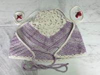 Handmade Crochet Wildflower Insert Adjustable Tie Halterneck - Festigal
