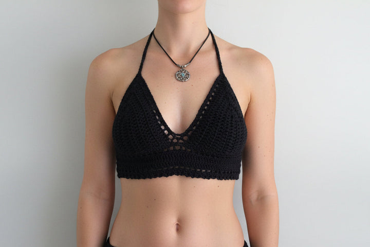 Handmade Crochet Bralette Halter Top - Festigal