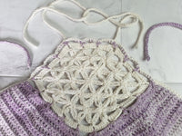 Handmade Crochet Wildflower Insert Adjustable Tie Halterneck