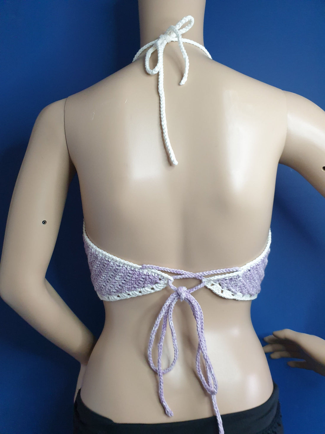 Handmade Crochet Wildflower Insert Adjustable Tie Halterneck - Festigal