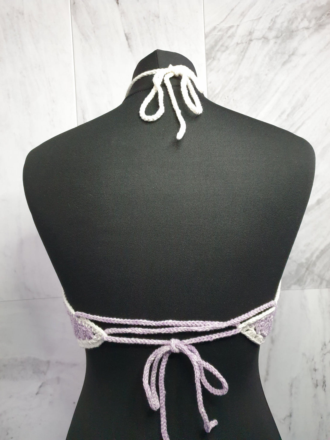 Handmade Crochet Wildflower Insert Adjustable Tie Halterneck - Festigal