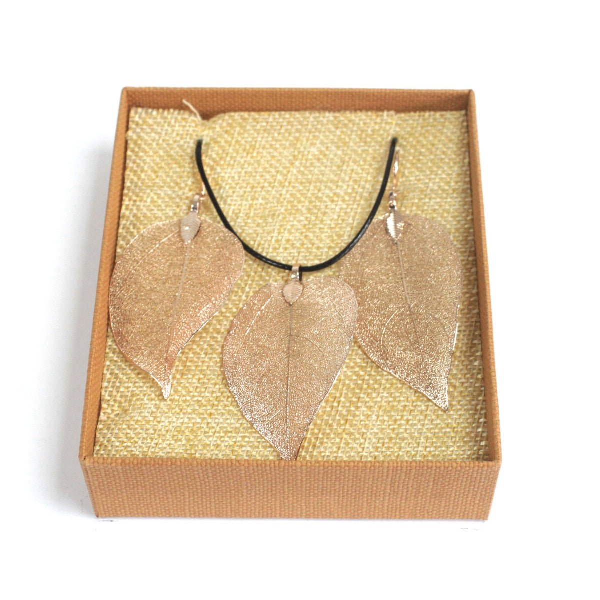 Necklace and Earing Set - Bravery Leaf
