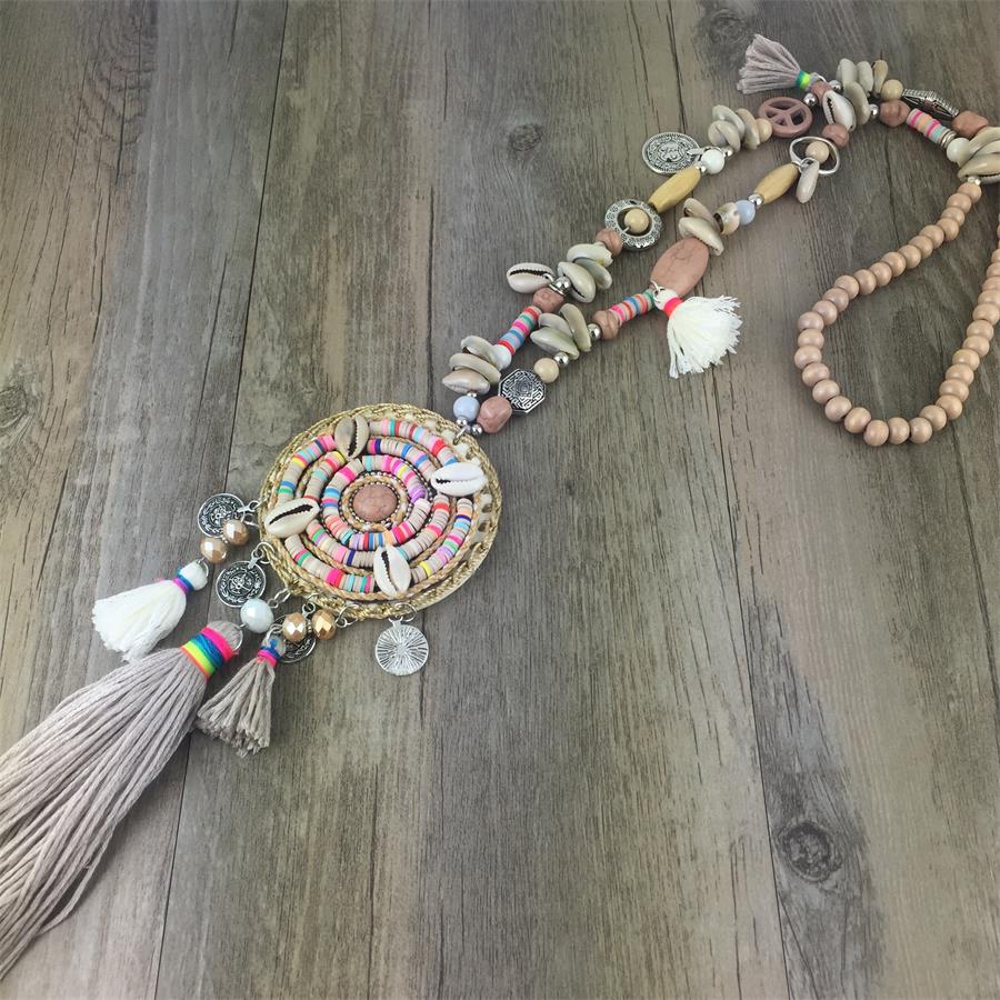 Handmade Long Colourful Necklace - Festigal