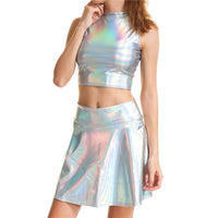 Holographic Silver Two Piece Set - Festigal