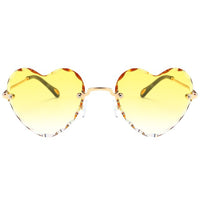 Heart Shaped Rimless UV400 Sunglasses