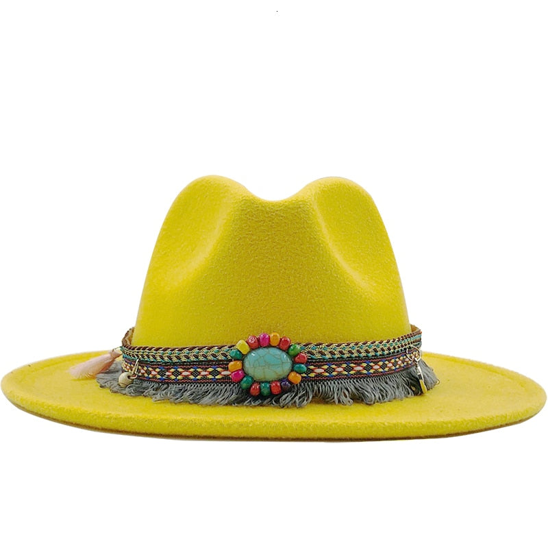 Wide Brim Fedora Hat - Festigal