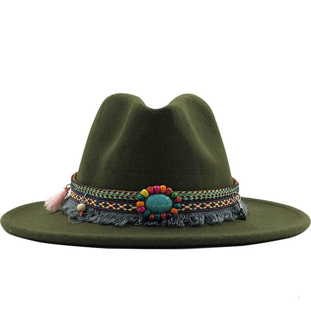 Fedora-Hut mit breiter Krempe
