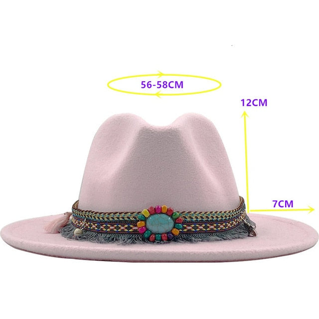 Fedora-hoed met brede rand