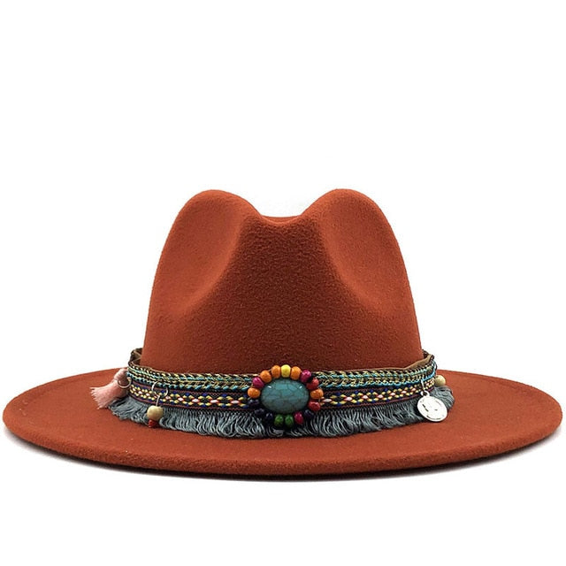 Wide Brim Fedora Hat - Festigal