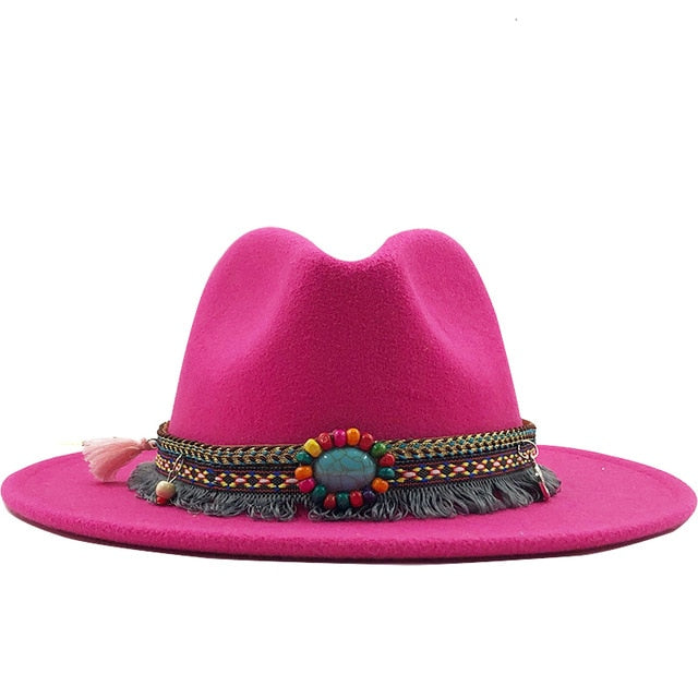 Wide Brim Fedora Hat - Festigal