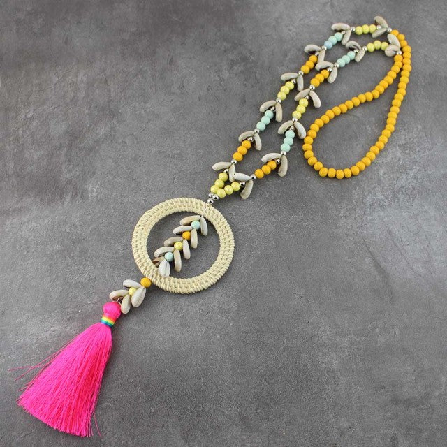 Handmade Long Colourful Necklace - Festigal