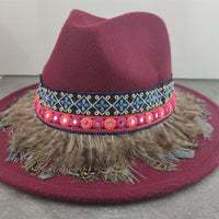 Western Stlye Boho Fedora Hat - Festigal