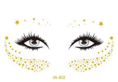 Gold and Silver Tattoo Makeup Stickers - Festigal