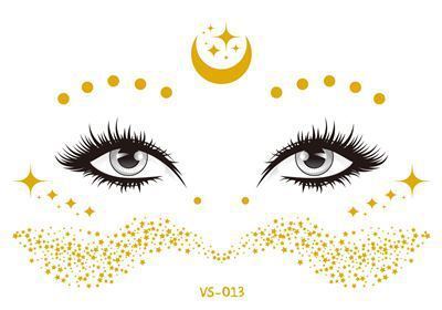 Gold and Silver Tattoo Makeup Stickers - Festigal