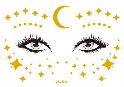 Gold and Silver Tattoo Makeup Stickers - Festigal